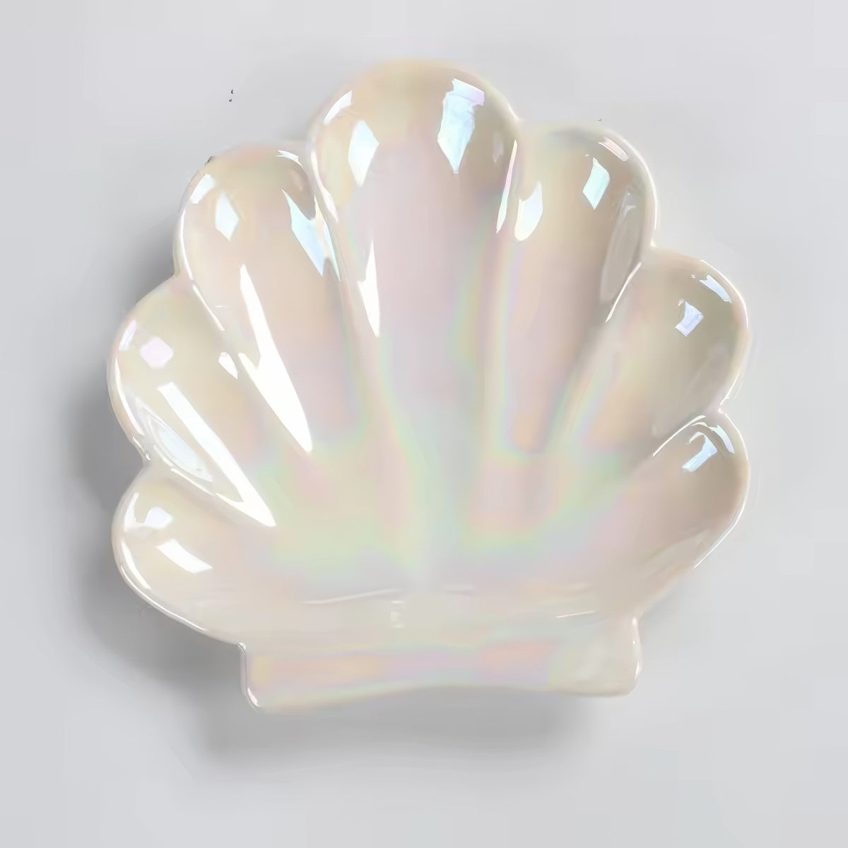 Iridescent Ceramic Seashell Jewelry Tray — Considered Home Styling — Lifestyle 6