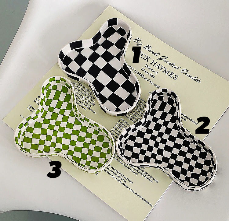 Checkered Ceramic Jewelry Organizer — Considered Home Styling