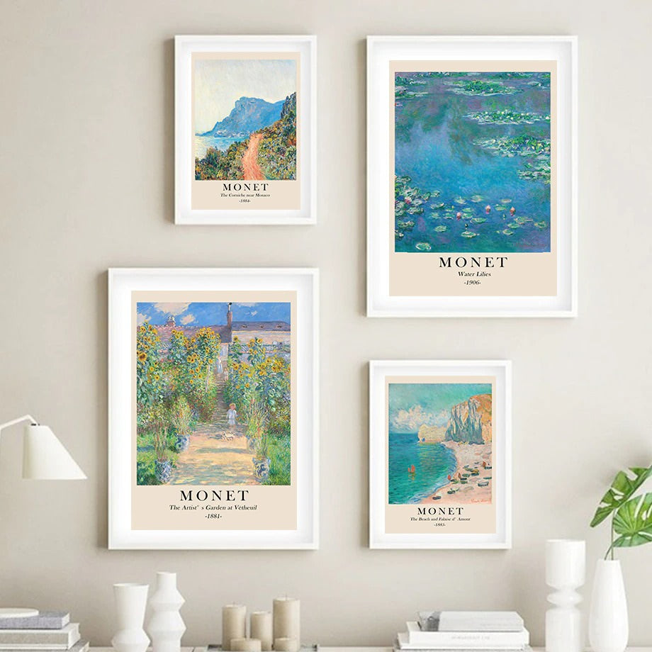 Monet Scenery Art Canvas Posters — Considered Home Styling — Detail