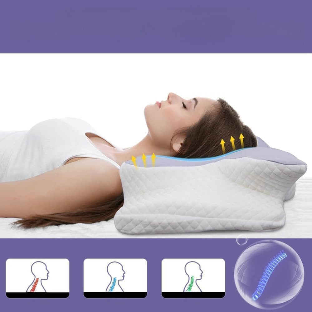 Butterfly Cervical Pillow — Contoured Memory Foam for Restful Sleep