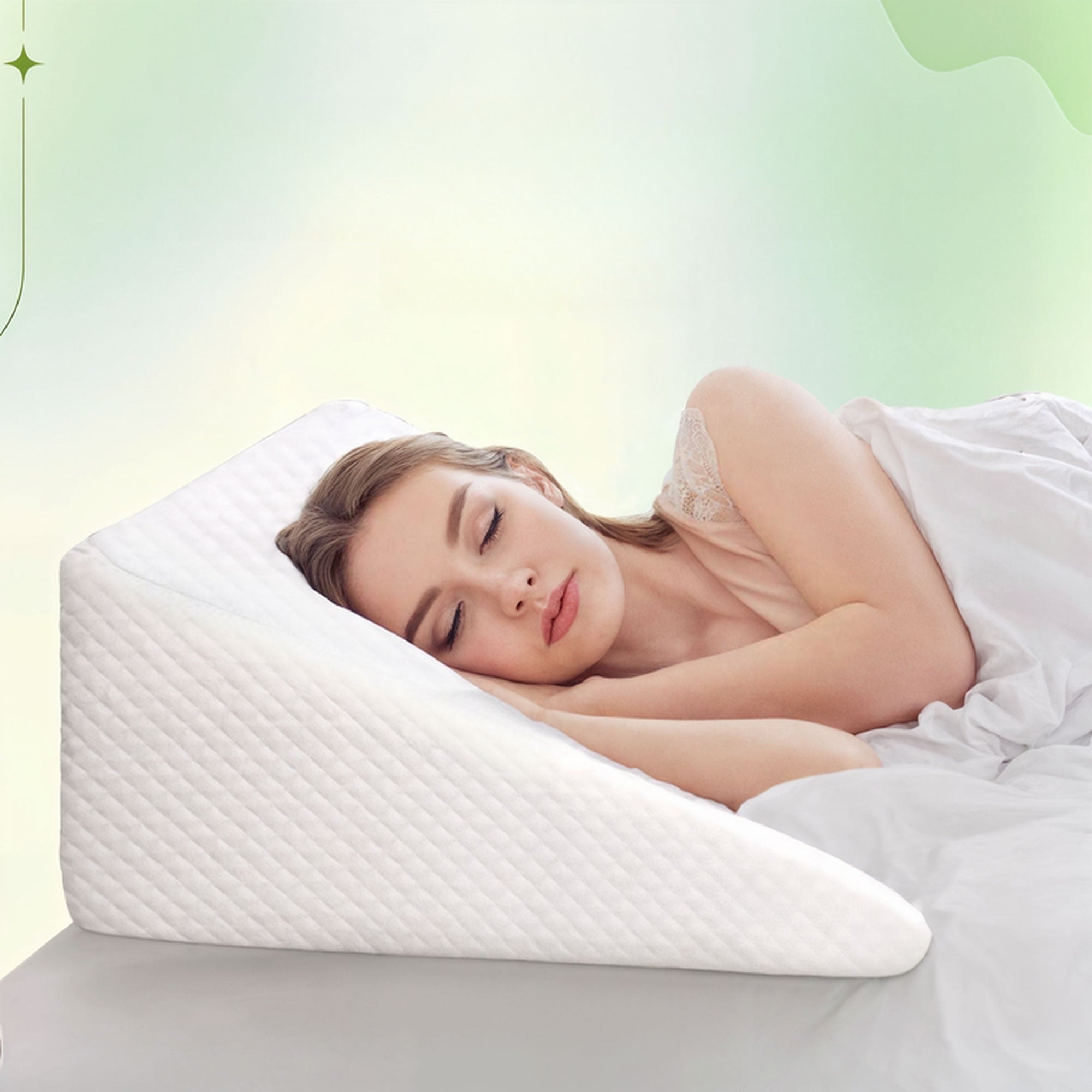 Ergonomic Back and Leg Wedge Pillow — Foam Support Cushion for Comfort and Alignment