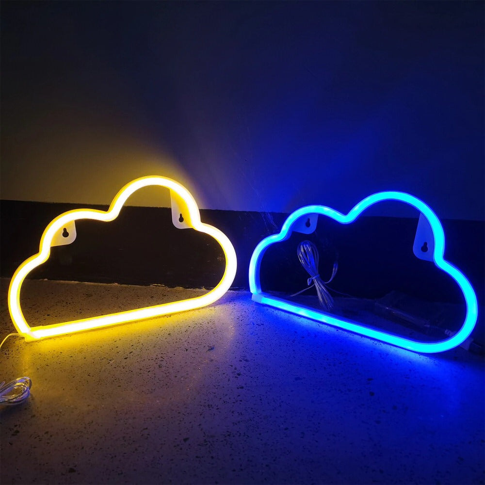 Cloud Neon Sign — Warm LED Mood Lighting for Bedside — Lifestyle 3