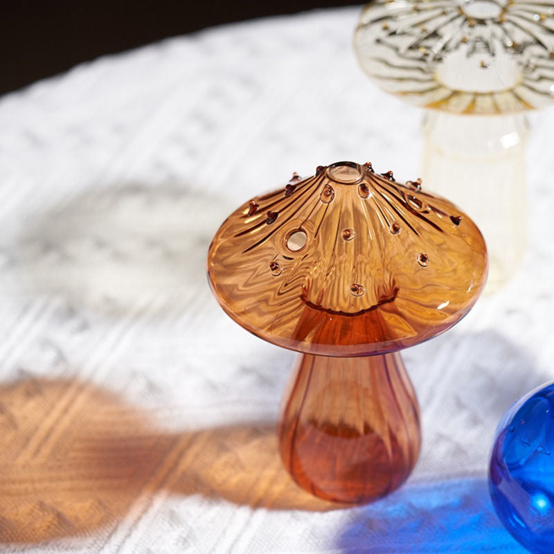 Colored Glass Magic Mushroom Vase — Decorative Vase for Considered Styling — Lifestyle 4