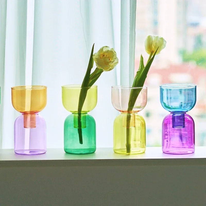 Double Color Glass Vase — Decorative Vase for Considered Styling — Lifestyle 3