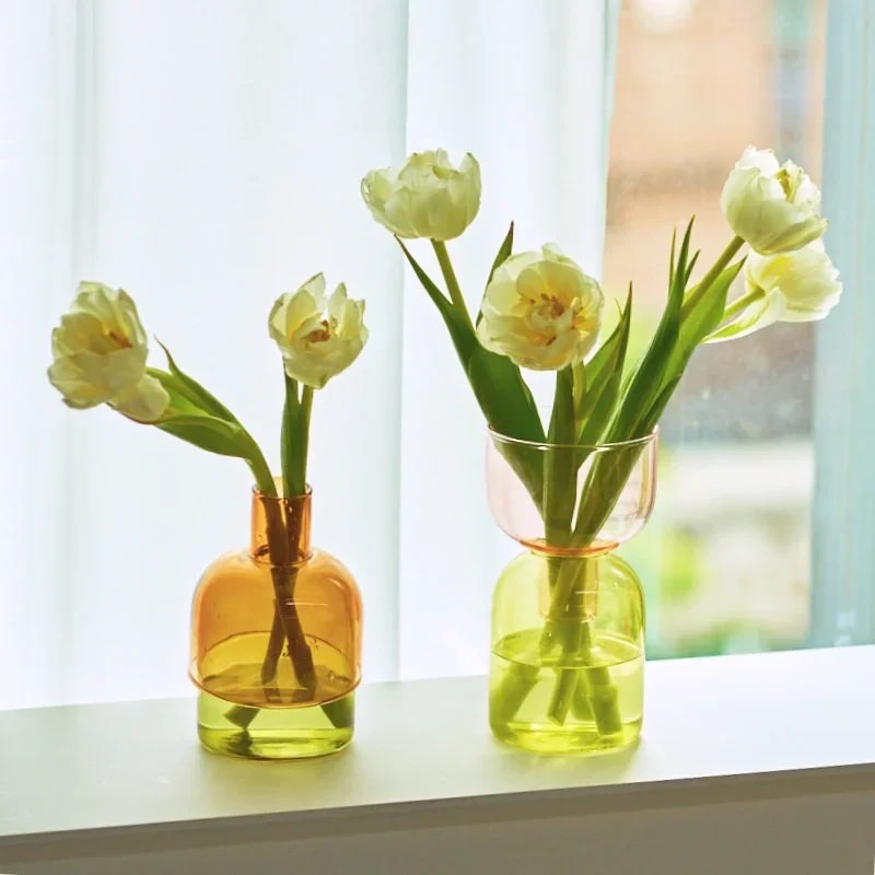 Double Color Glass Vase — Decorative Vase for Considered Styling — Detail