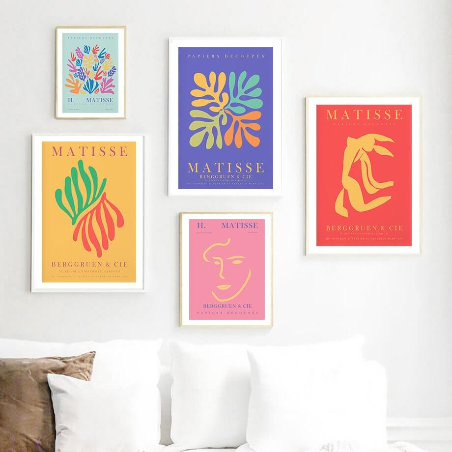 Matisse Colorful Gallery Wall Canvas Posters — Considered Home Styling — Detail