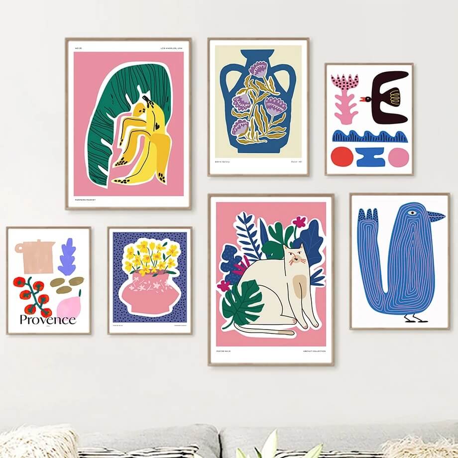Southern France Collages Canvas Posters — Considered Home Styling — Front view