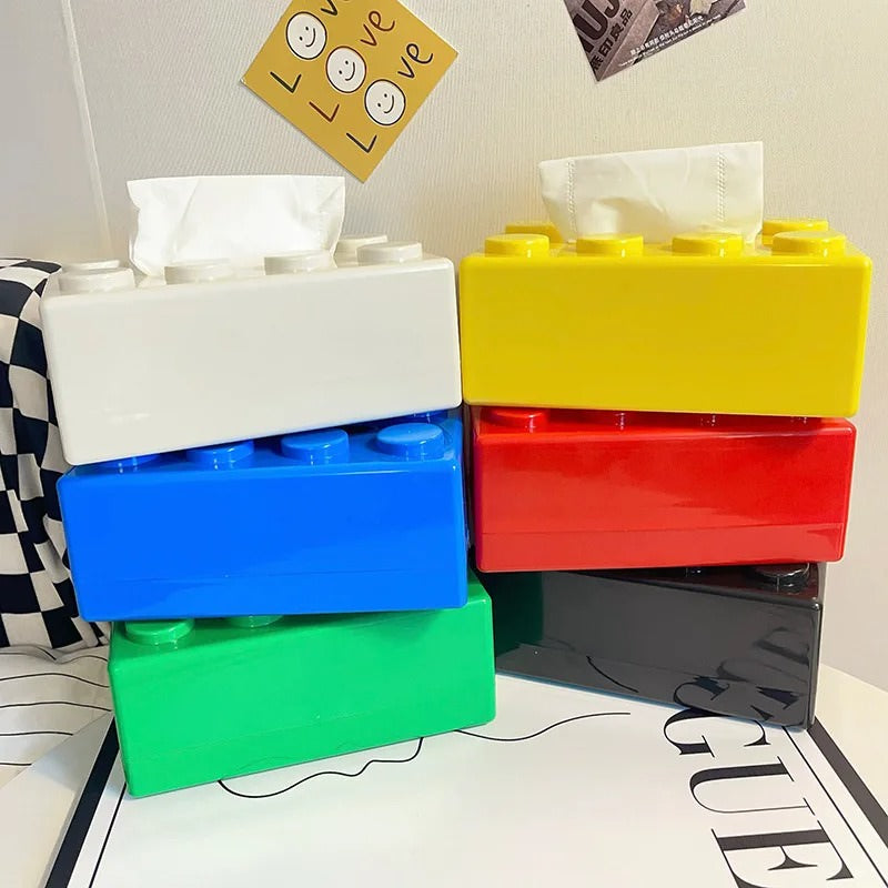 Construction Brick Tissue Holder — Considered Home Styling — Front view