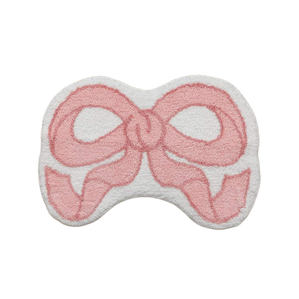 Bow Shaped Rug — Soft Accent Rug for Bedroom Layering — Front view