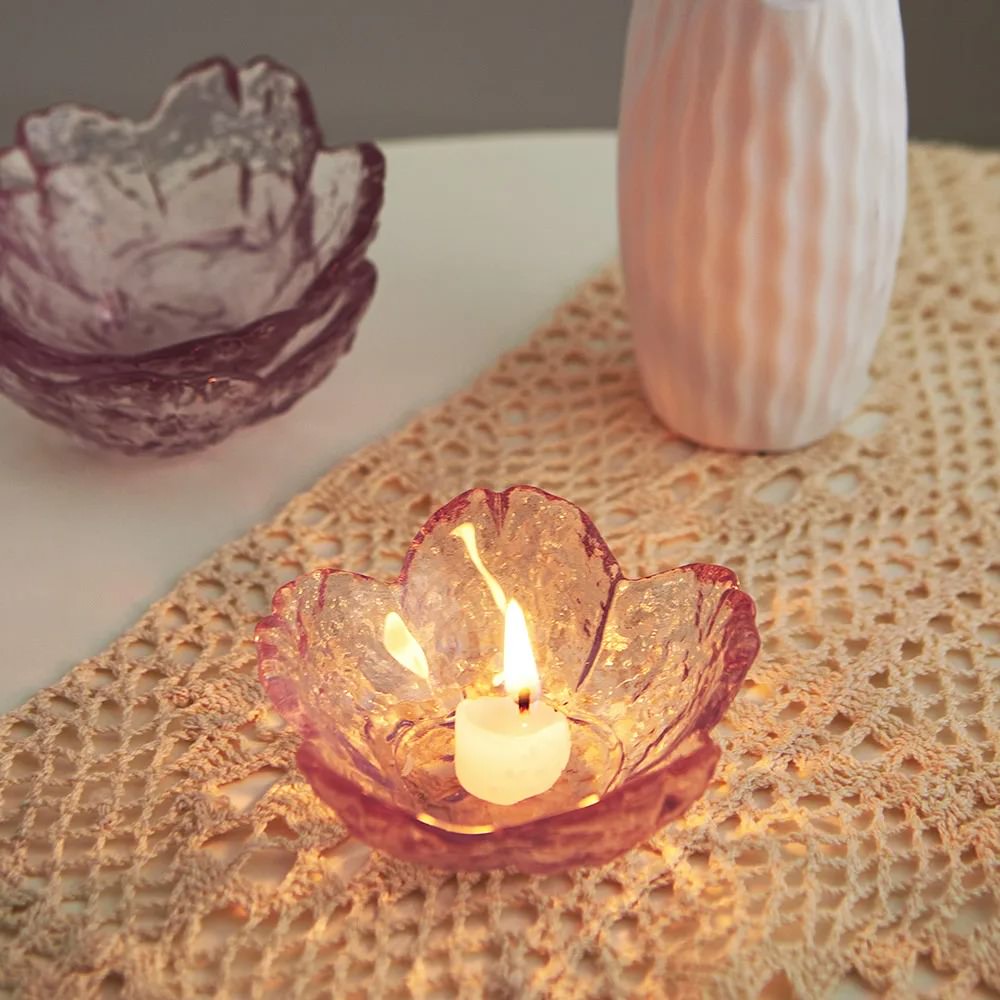 Pink Flower Candle Holder — Decorative Vase for Considered Styling — Lifestyle 2