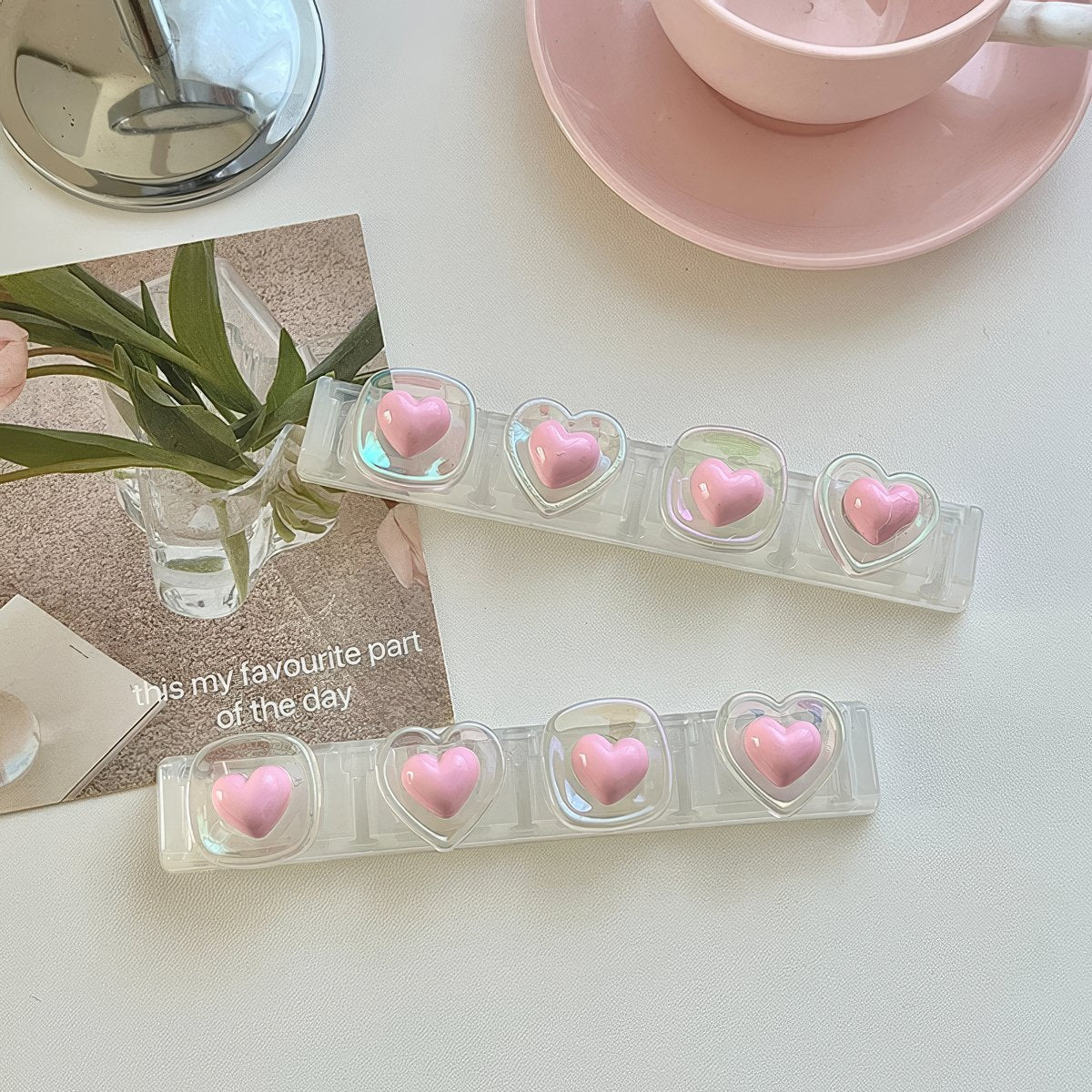 Pink Hearts Cable Holder — Considered Home Styling