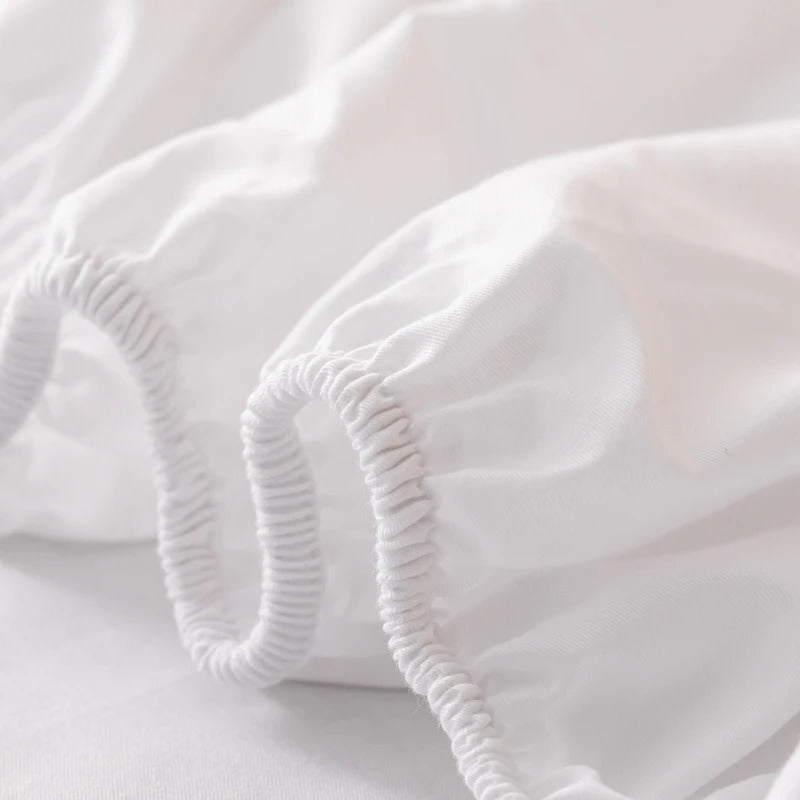 Cotton Fitted Sheet — Solid-Tone Basics for Layered Beds — Lifestyle 3