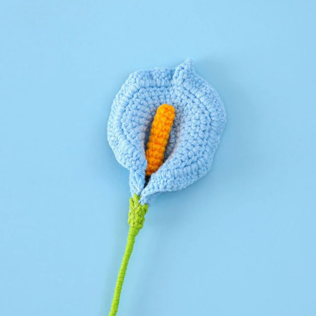 Crochet Calla Lily Flowers — Soft Plush Companion for Desk and Bedroom — Lifestyle 4