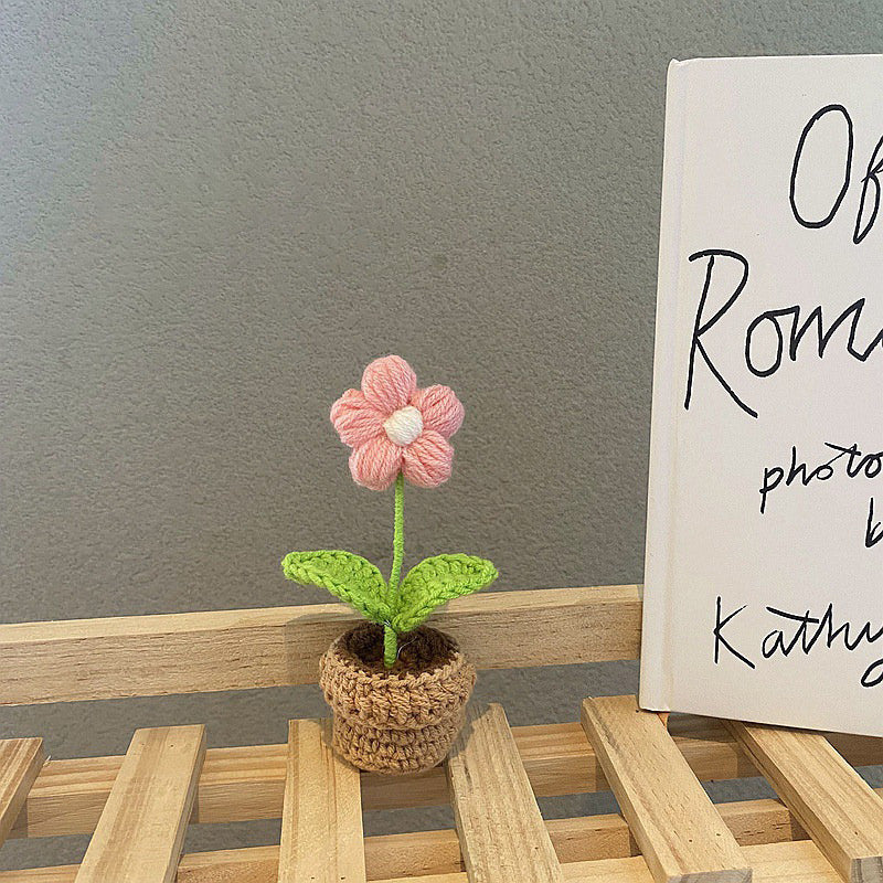 Crochet Potted Mini Flowers — Soft Plush Companion for Desk and Bedroom — Lifestyle 5