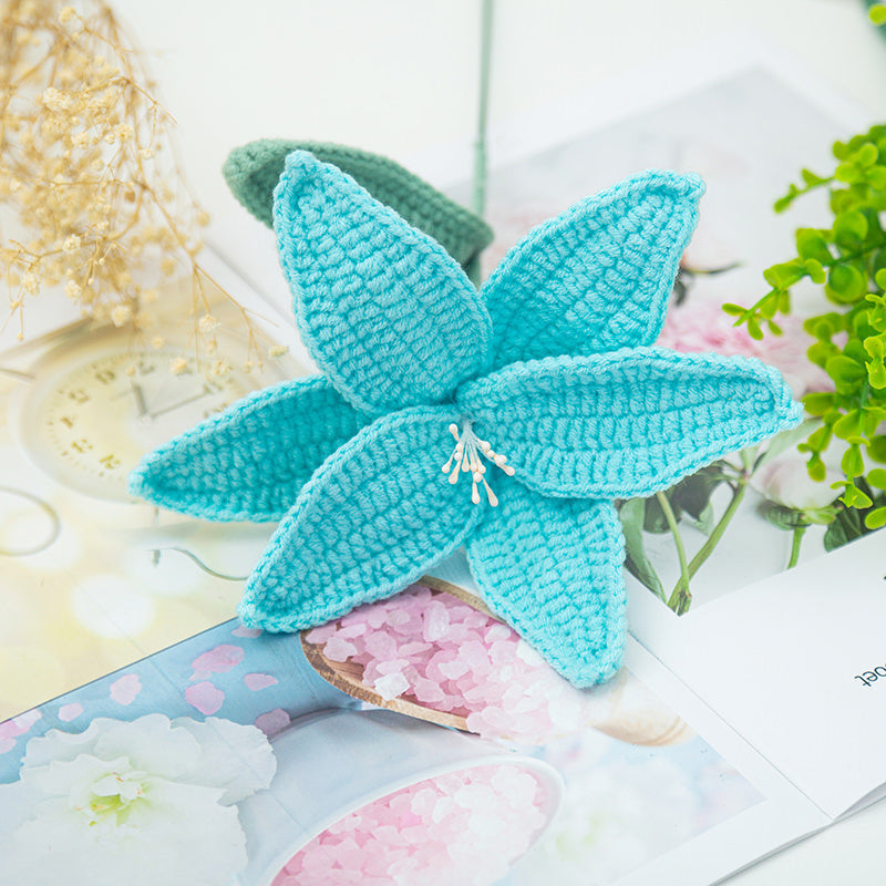 Crochet Lily Flowers — Soft Plush Companion for Desk and Bedroom — Lifestyle 4