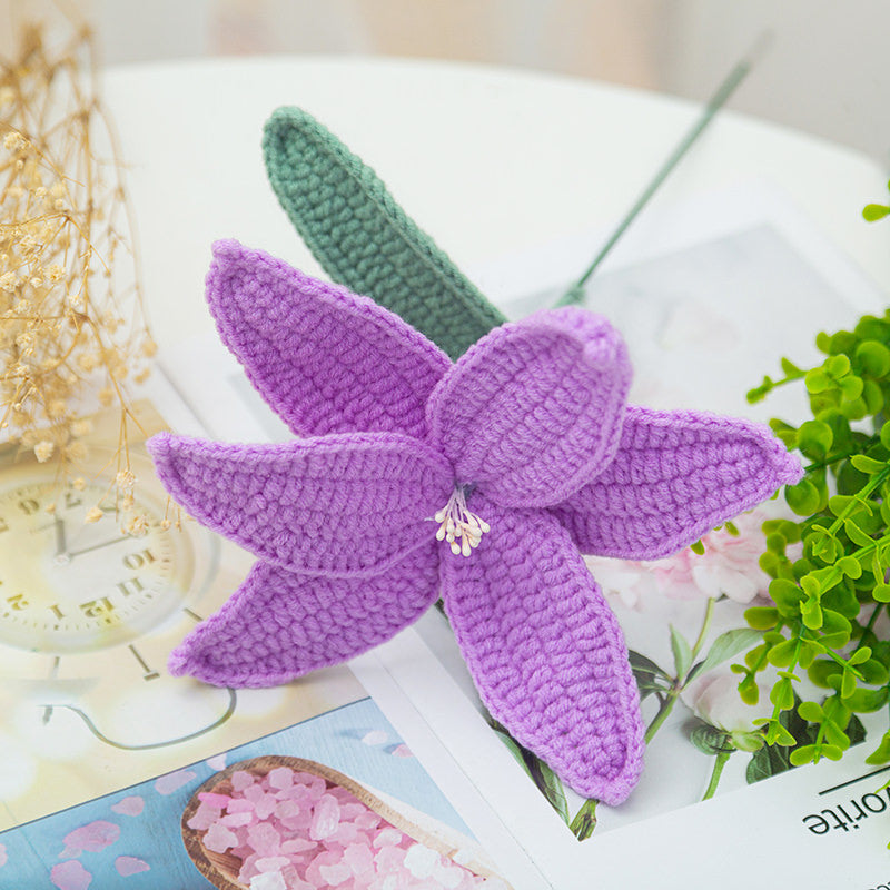 Crochet Lily Flowers — Soft Plush Companion for Desk and Bedroom — Lifestyle 7