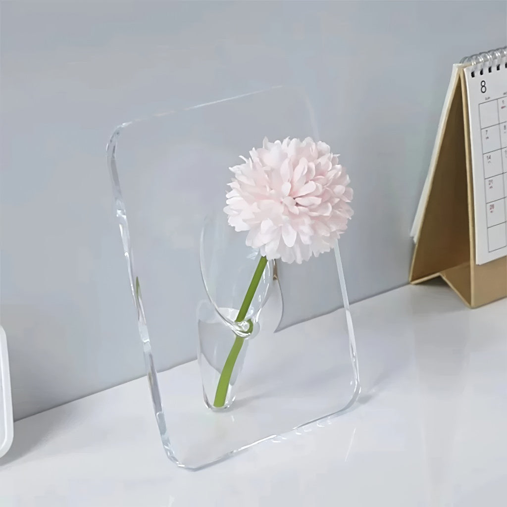 Curved Wormhole Acrylic Flower Vase — Decorative Vase for Considered Styling — Lifestyle 4