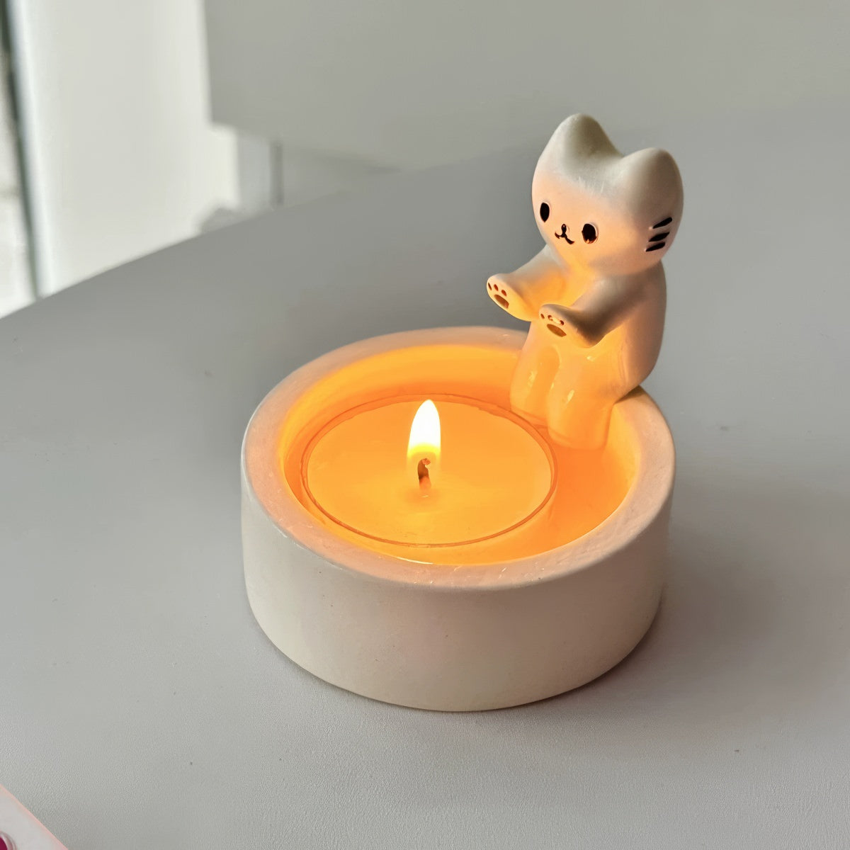 Hand-Warming Cat Candle Holder — Decorative Accent for Considered Styling — Lifestyle 1