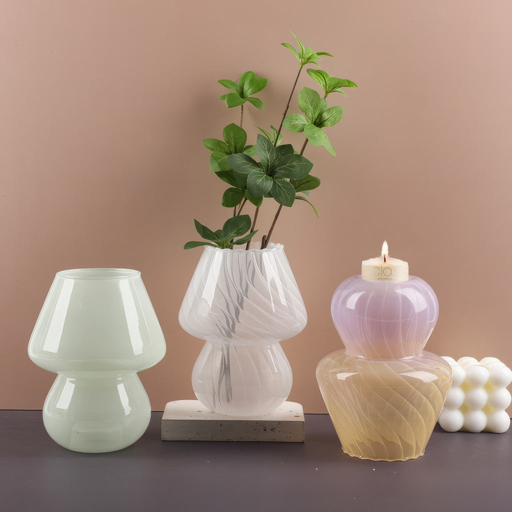 Mushroom Glass Vase — Decorative Vase for Considered Styling — Lifestyle 1