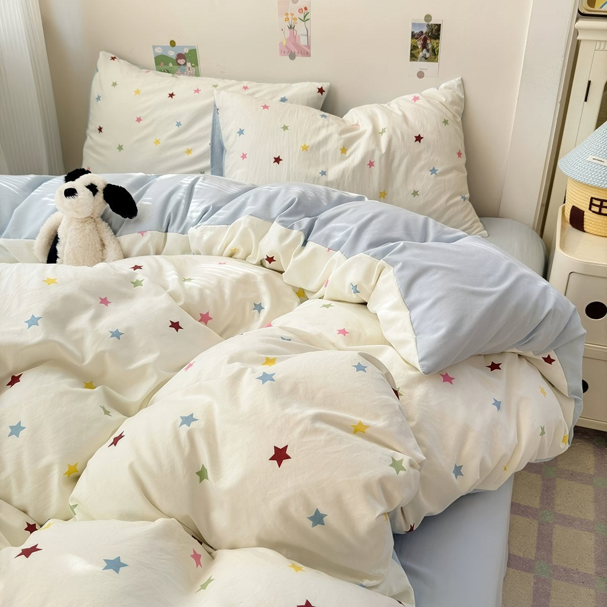 Stars Bedding Set — Soft-Touch Cotton Duvet & Pillowcases — Lifestyle 2