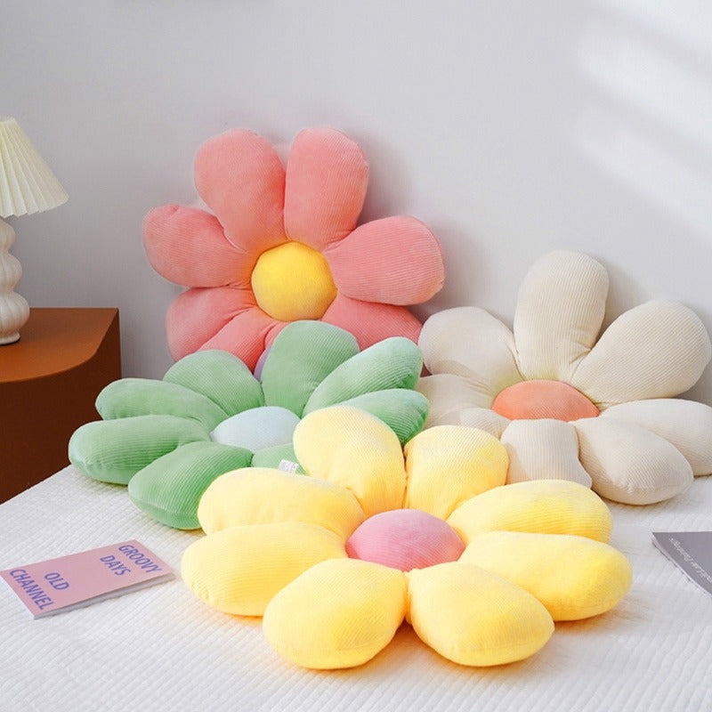 Daisy Plush Cushion — Petal-Shaped Pillow for Bed and Sofa Styling — Lifestyle 8