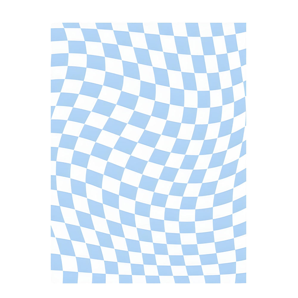 Pastel Curvy Checker Carpet — Soft Accent Rug for Bedroom Layering — Lifestyle 7