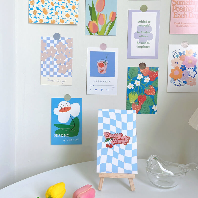 Cherry Bomb Wall Collage Postcards — Considered Home Styling — Front view
