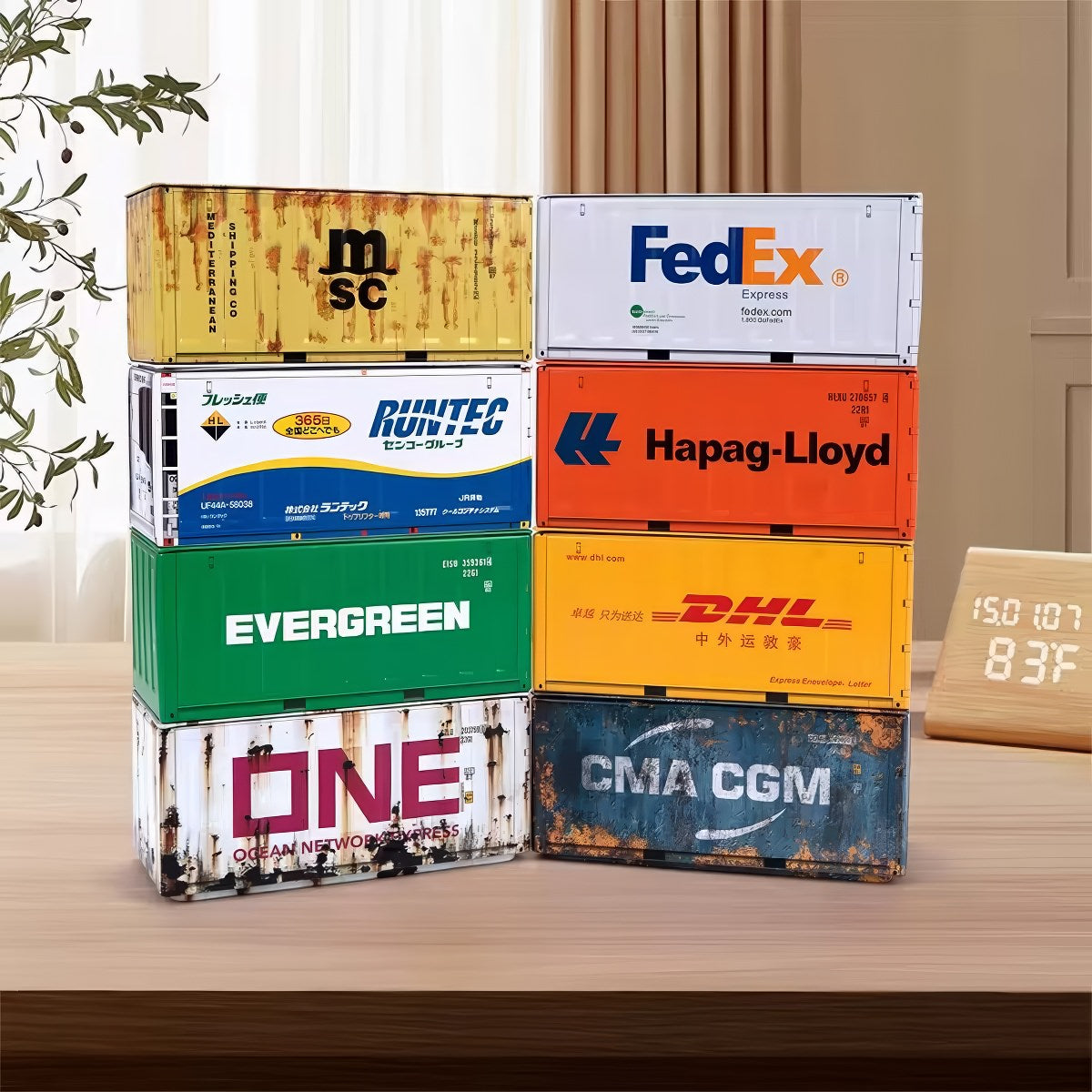 Mini Shipping Container Desk Storage Box — Considered Home Styling — Lifestyle 1