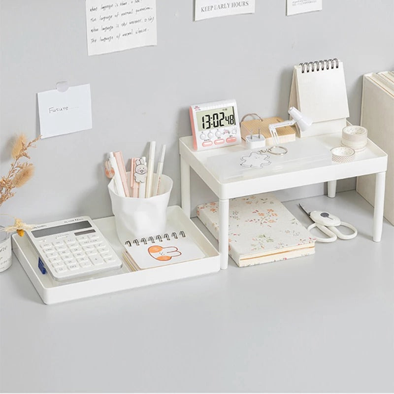 Stackable Desktop Shelf Organizer — Considered Home Styling — Front view