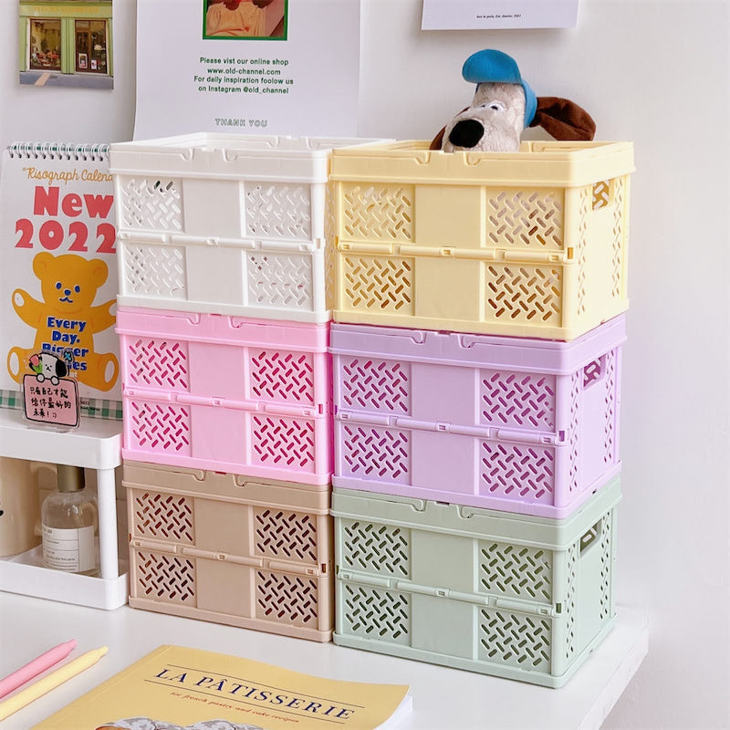 Folding Mini Storage Basket — Considered Home Styling — Lifestyle 3