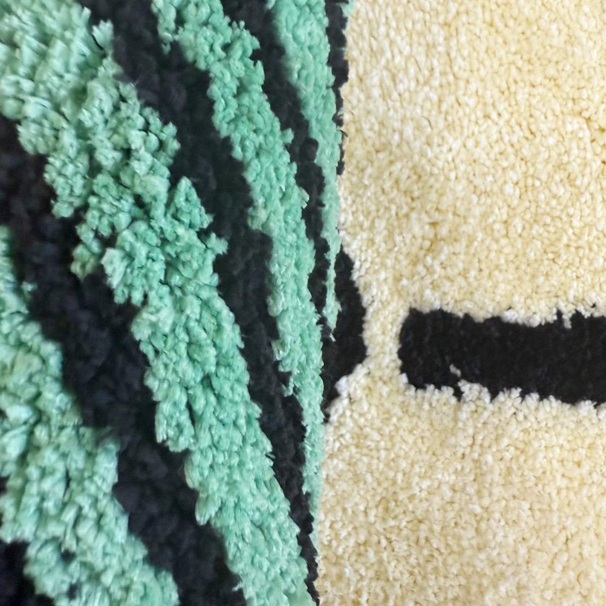 Dollar Cash Stack Tufted Rug — Soft Accent Rug for Bedroom Layering — Detail