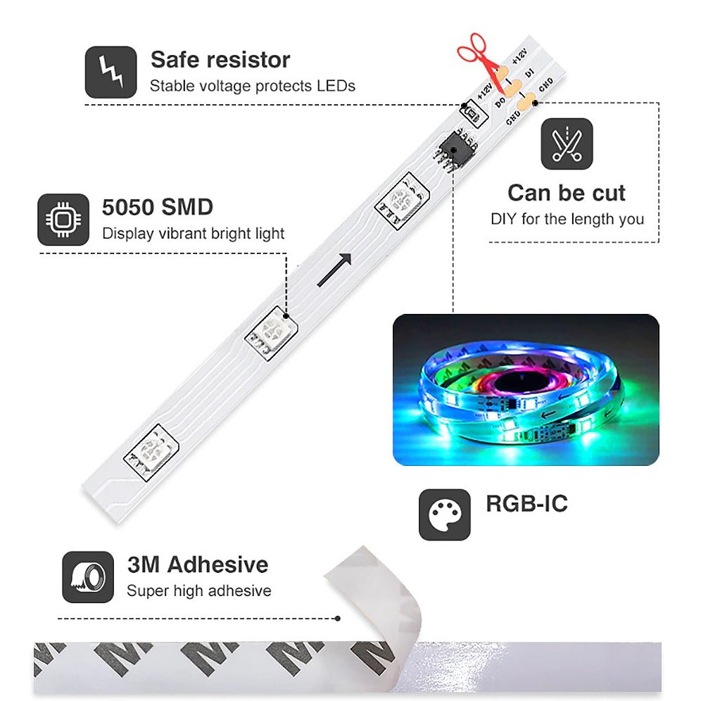 Multicolor LED Lights — Warm LED Mood Lighting for Bedside — Lifestyle 4