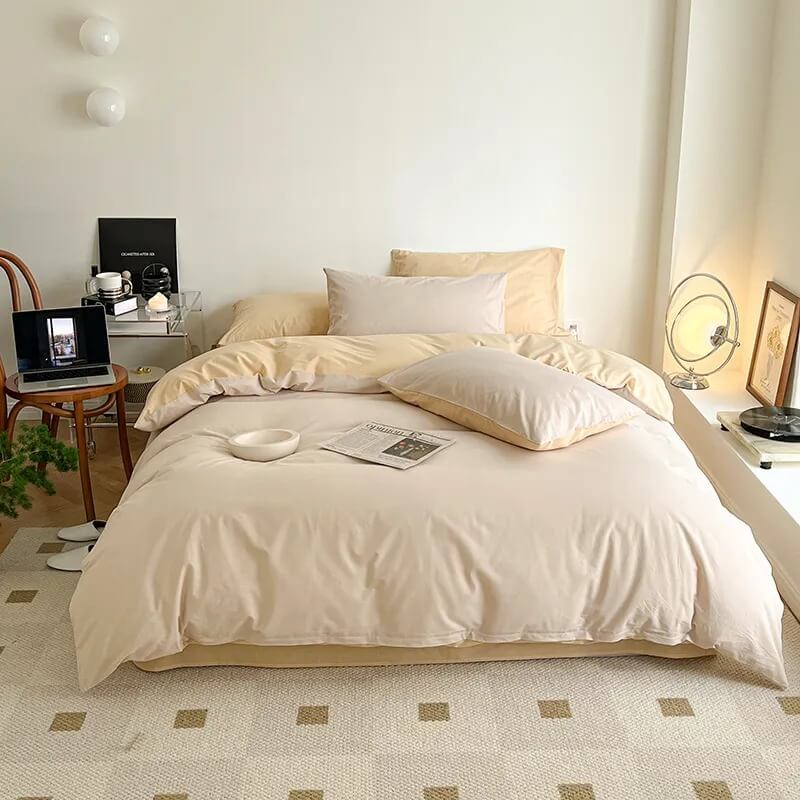 Dusty Pastel Shades Cotton Bedding Set — Lifestyle 7