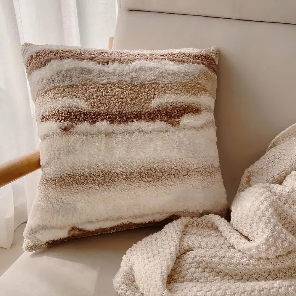 Earthy Tones Plush Cushion Cover — Lifestyle 2