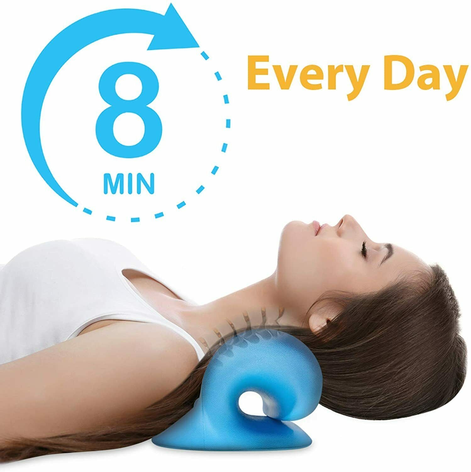 Neck and Shoulder Stretcher — Cervical Support Cushion for Daily Comfort — Lifestyle 3