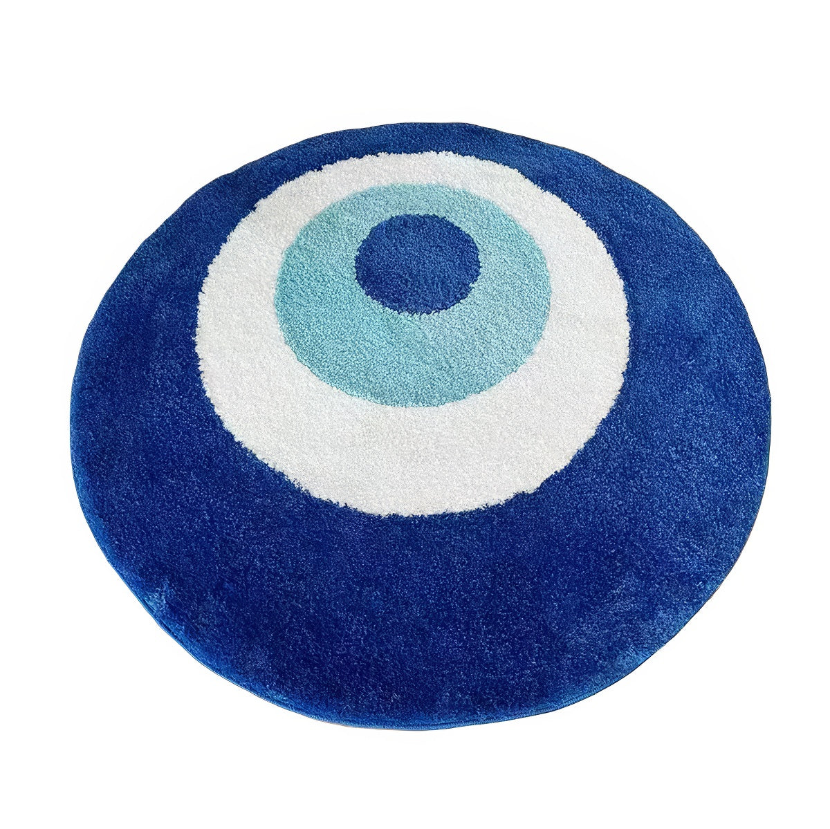 Evil Eye Tufted Accent Rug — Soft Accent Rug for Bedroom Layering — Front view