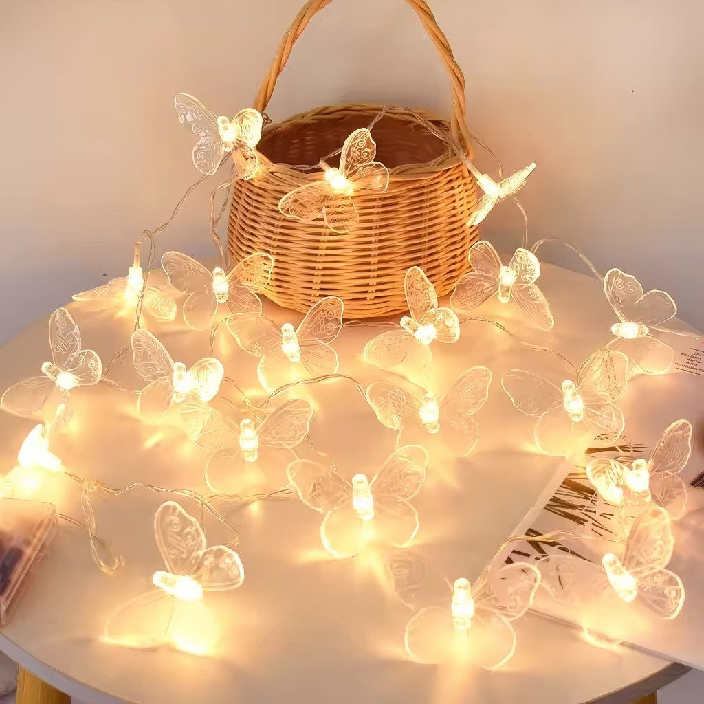 Fairy Butterflies String Lights — Warm LED Mood Lighting for Bedside — Lifestyle 1