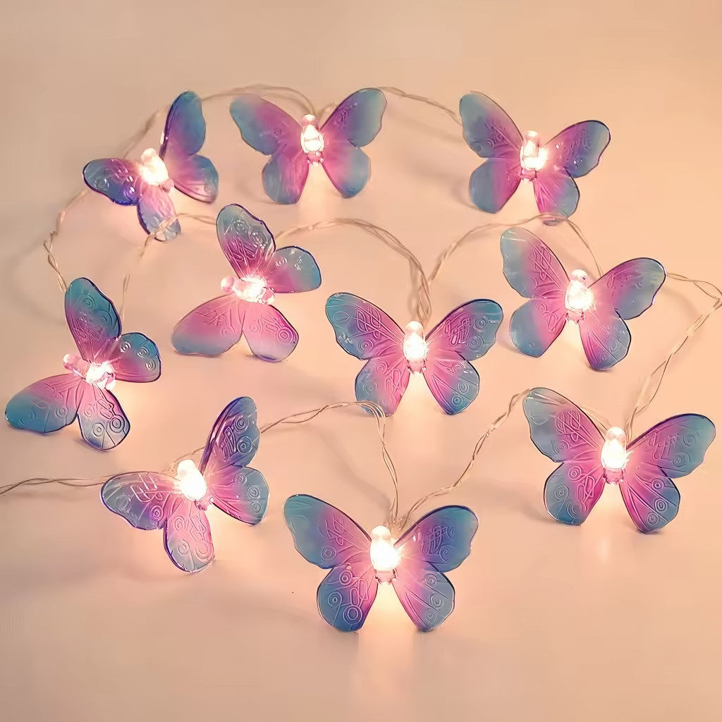 Fairy Butterflies String Lights — Warm LED Mood Lighting for Bedside — Front view