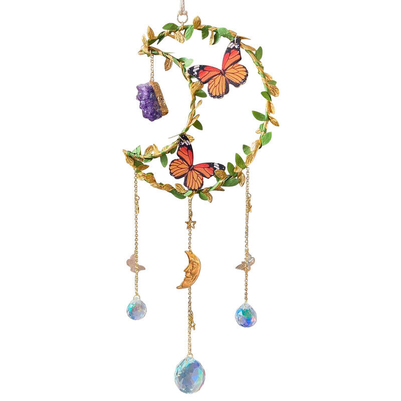 Fairy Butterfly Moon Suncatcher — Considered Home Styling — Front view