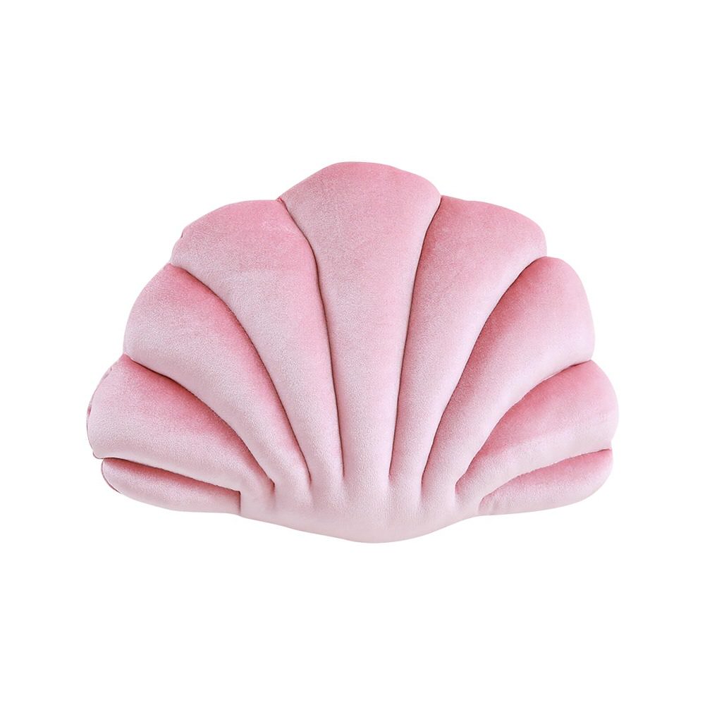Sea Shell Velvet Throw Pillow — Soft Textured Pillow for Bedroom Layering