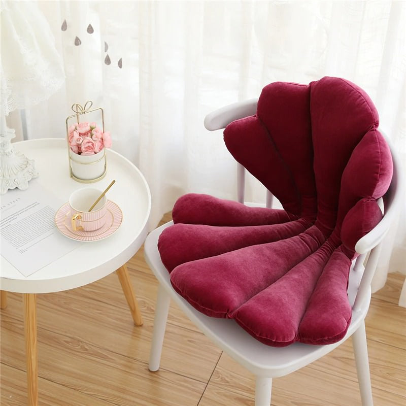 Fairy Shell Chair Cushion — Soft Textured Pillow for Bedroom Layering — Lifestyle 8