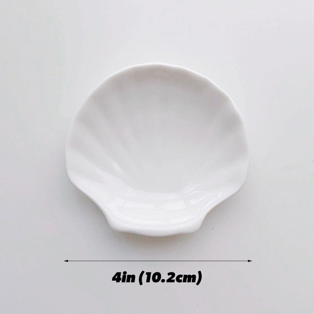 White Ceramic Shell Jewelry Tray — Considered Home Styling — Lifestyle 3