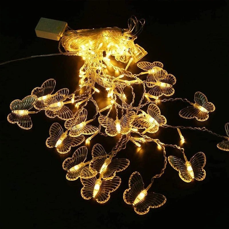 Fairy Butterfly String Lights — Warm LED Mood Lighting for Bedside — Lifestyle 5
