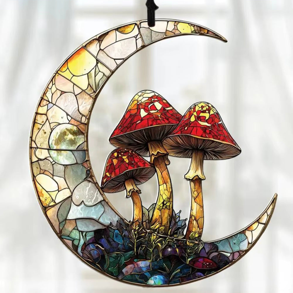 Moon & Mushroom Suncatcher — Considered Home Styling — Lifestyle 3