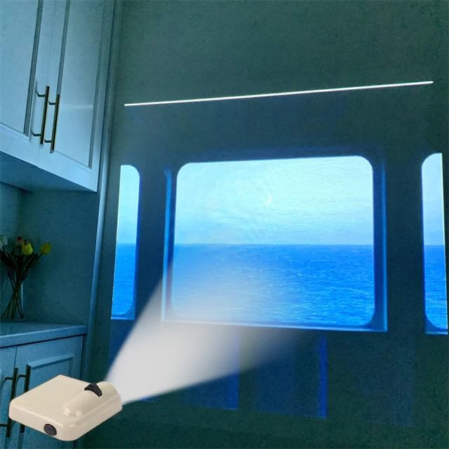 Fake Window Mini Projector — Warm LED Mood Lighting for Bedside — Lifestyle 3