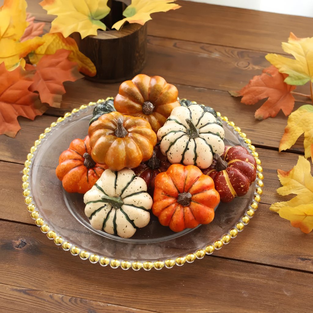 Mini Pumpkins Fall Decor Set — Considered Home Styling — Front view