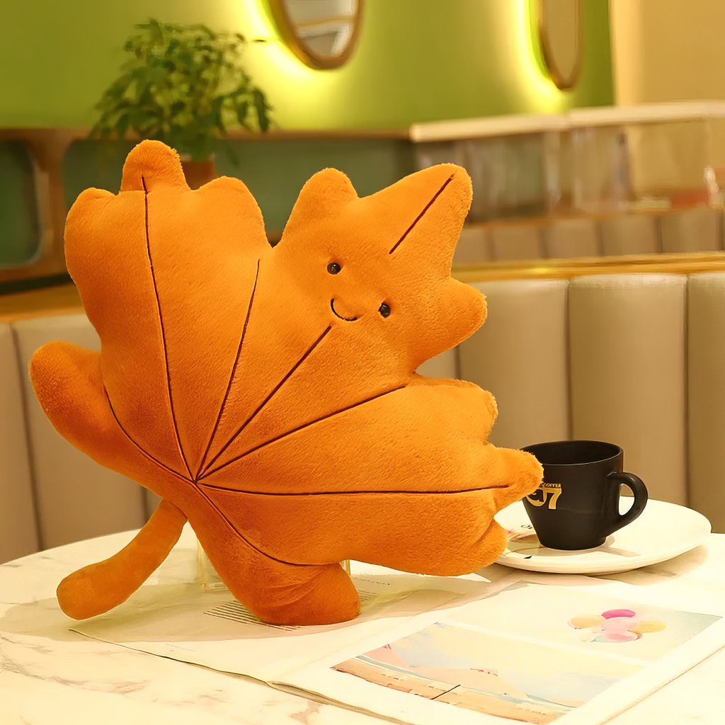 Fall Leaf Plush Cushions — Soft Autumn Throw Pillows for Bedroom Styling — Lifestyle 7