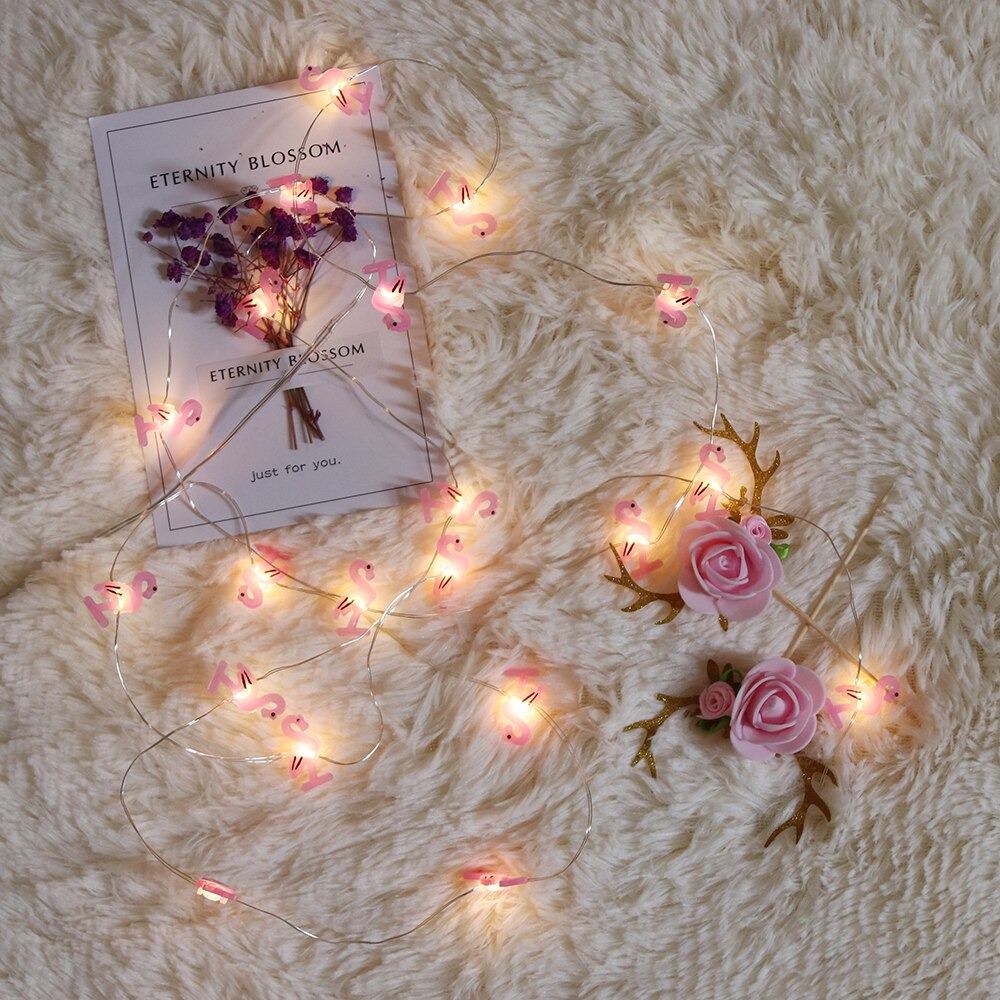 Flamingo Fairy String Lights — Warm LED Mood Lighting for Bedside — Lifestyle 1