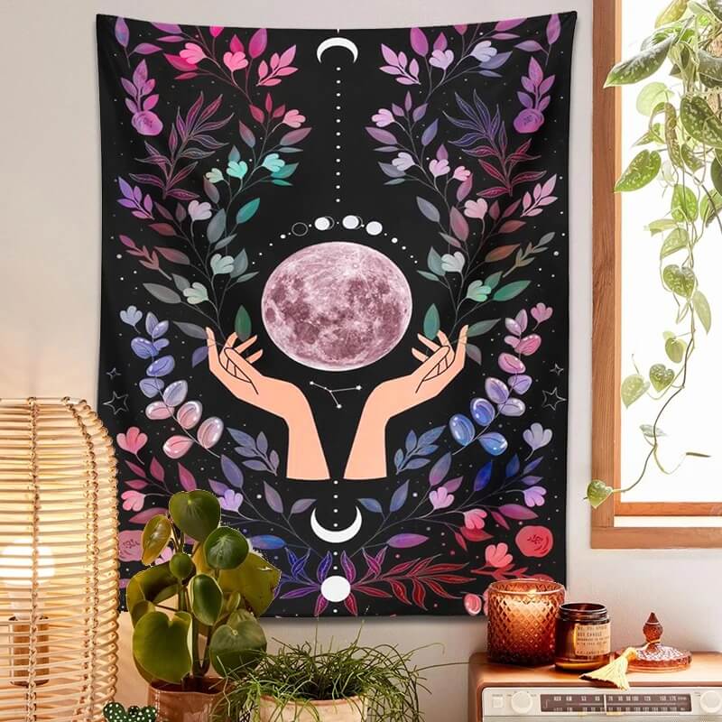 The Moon in the Hands Tapestry — Considered Home Styling — Detail