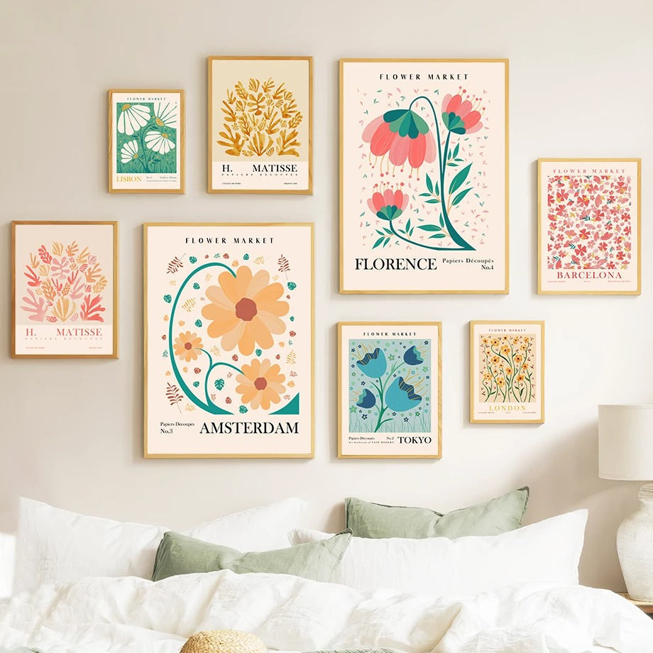 Flower Art Canvas Posters — Considered Home Styling — Front view